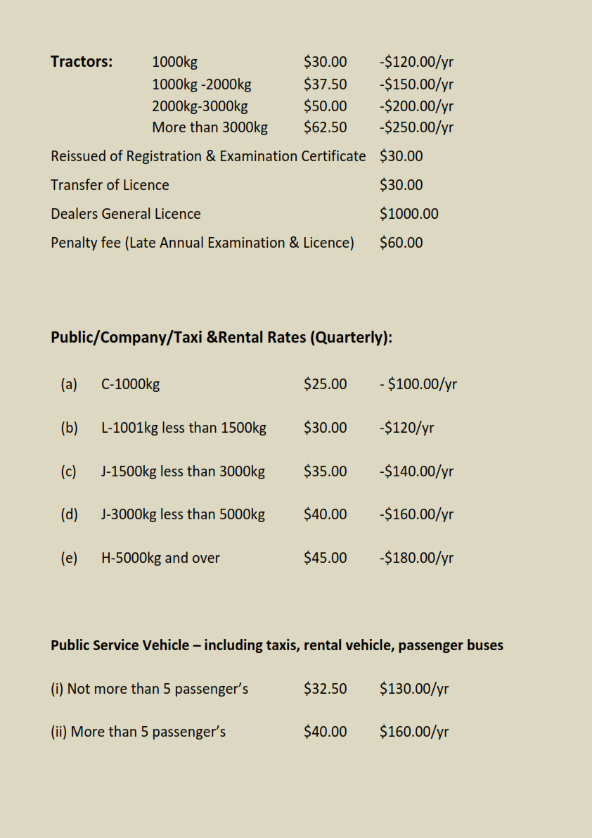 NEW FEES FOR ALL VEHICLES 006